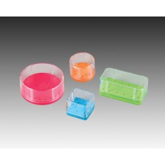 Plasdent SILICONE RECTANGULAR BUR BLOCK, (Capacity: 14,Dimension: 3" x 1½" x ½" ) - NEON GREEN